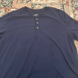 Dark Blue long-sleeved Henley shirt